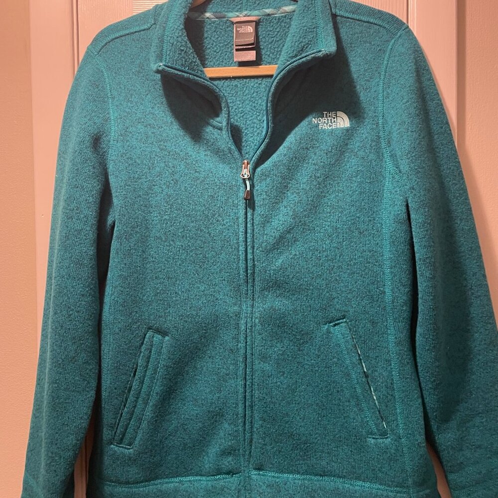 THE NORTH FACE WOMEN'S CRESENT FULL ZIP FLEECE, GREEN, SIZE L